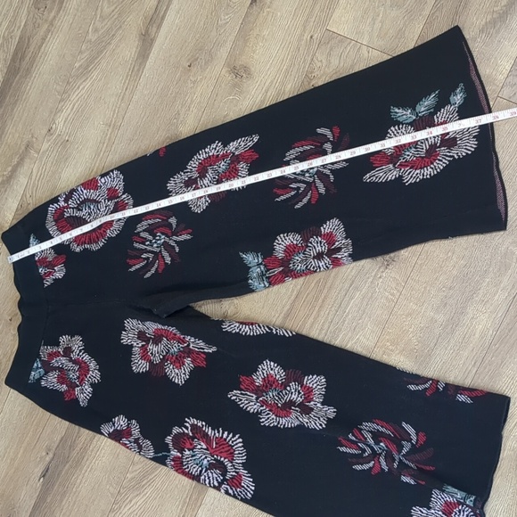 Anthropologie LAIA Intarsia Floral Wide Leg Knit Sweater Pants  Medium - Picture 5 of 8